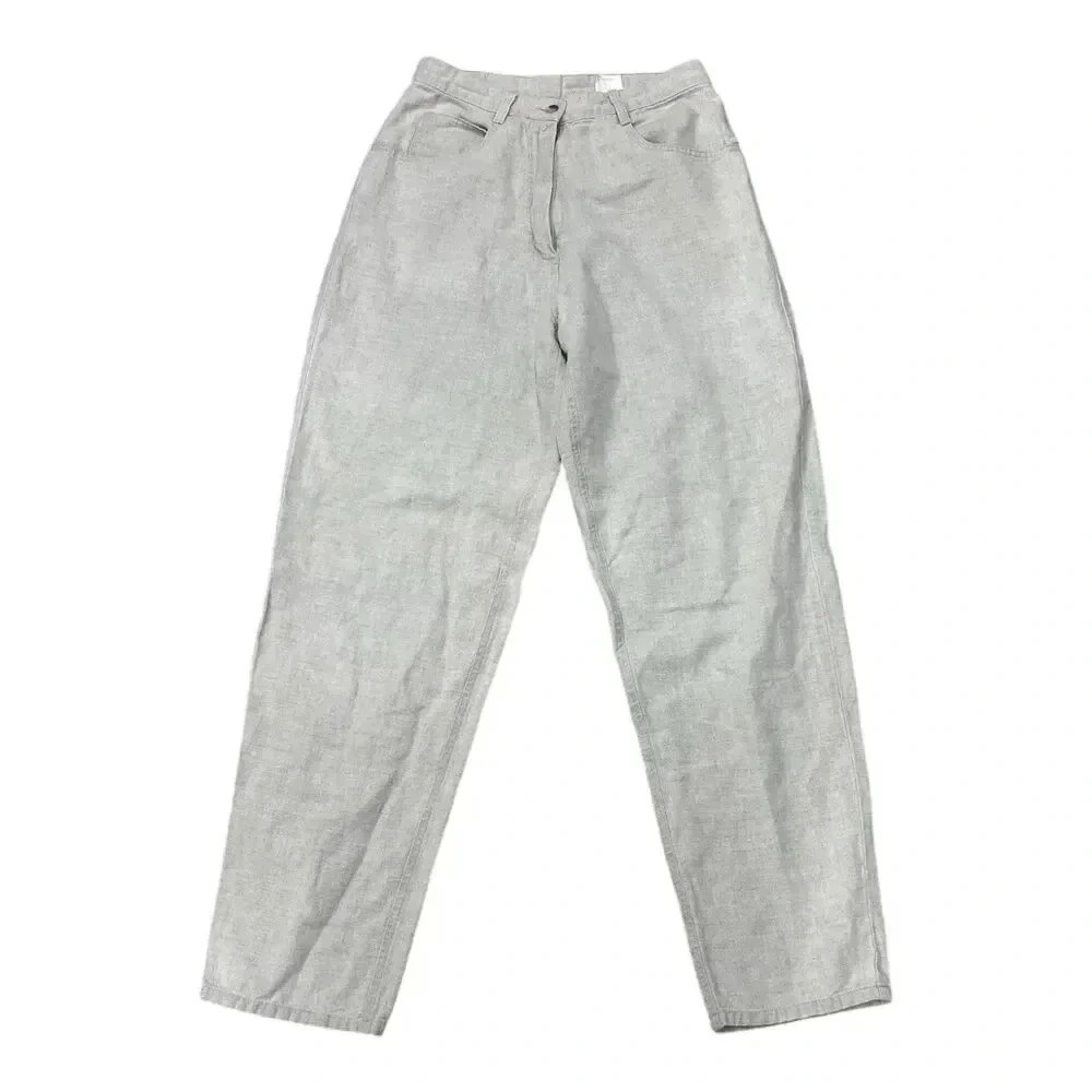 Woolrich Beige Linen High Waisted Women’s Pants 8
